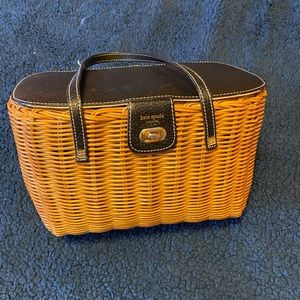 Kate Spade wicker bucket bag